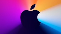 Apple Logo with colorful background